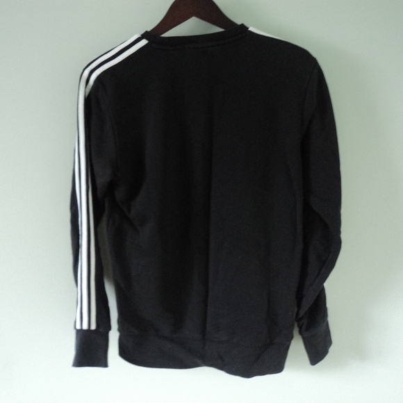 Adidas Womens Classic Essentials Fleece 3-Stripes Sweatshirt - Picture 3 of 4
